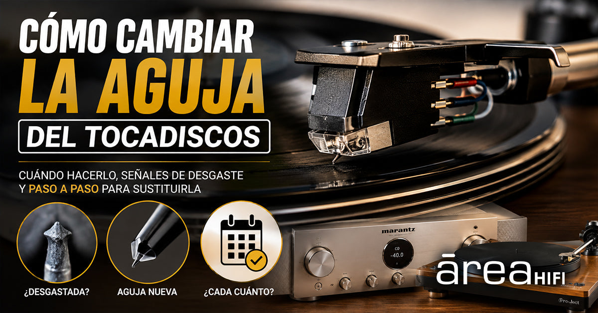 como cambiar la aguja del tocadiscos
