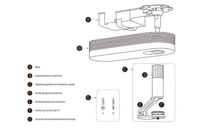Xgimi Soporte de techo Serie Horizon