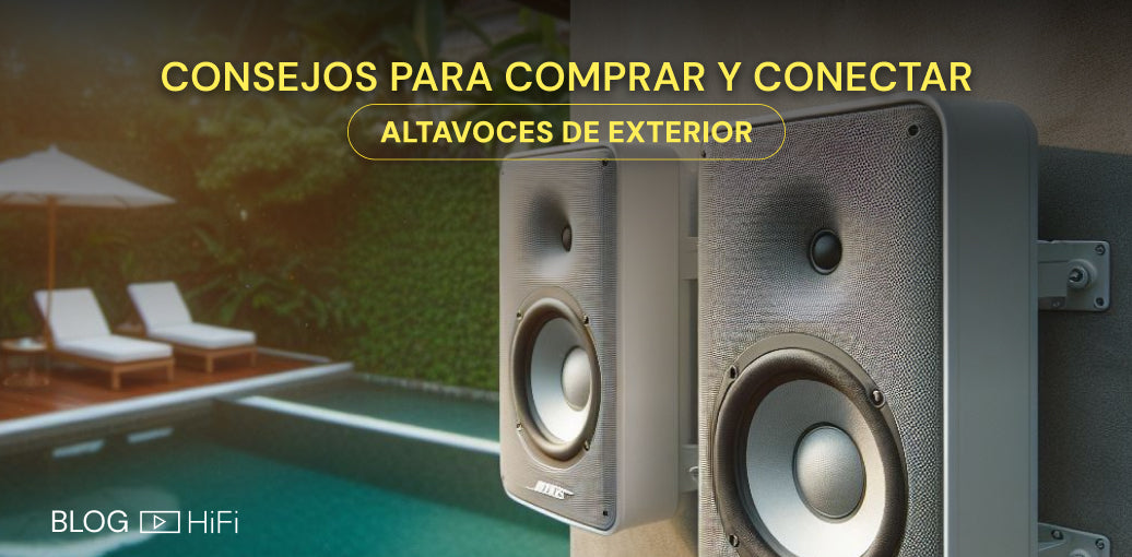 conectar altavoces de exterior