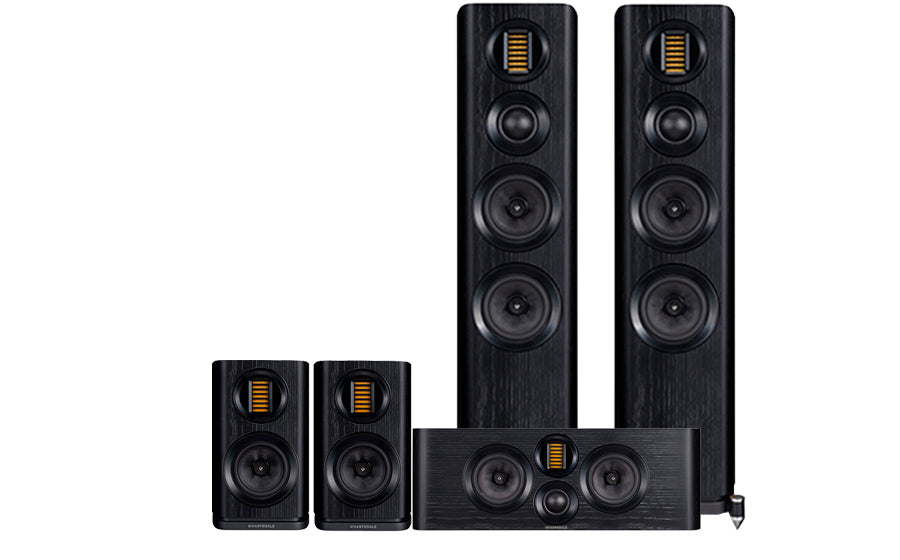 Wharfedale Evo 4.4 + Evo 4.1 + Evo 4.C Pack Cine 5.0 negro