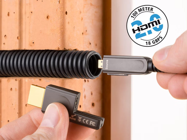 Inakustik Cable de fibra óptica HDMI-Micro 2.0 de 10 m
